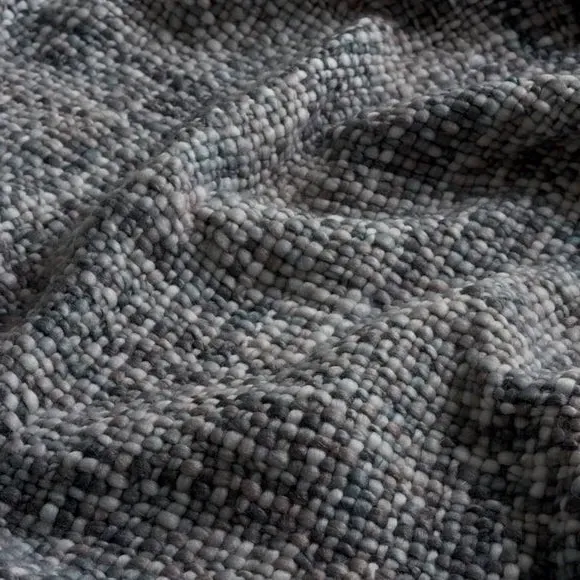 Throw Blanket with Tassels - Grey, Woven