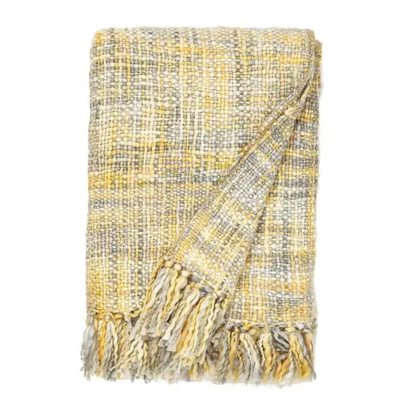 Throw Blanket with Tassels - Multicolor, Woven