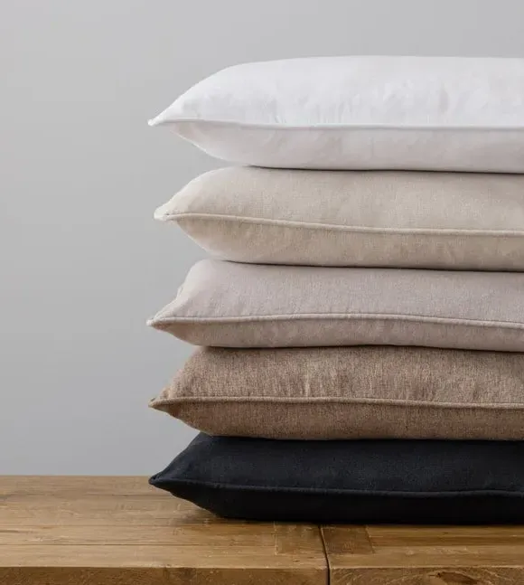 Throw Cushion with Self-Piping - Black