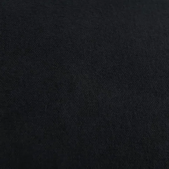 Throw Cushion with Self-Piping - Black