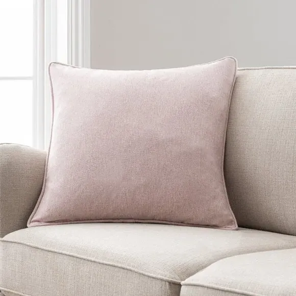 Throw Cushion with Self-Piping - Blush
