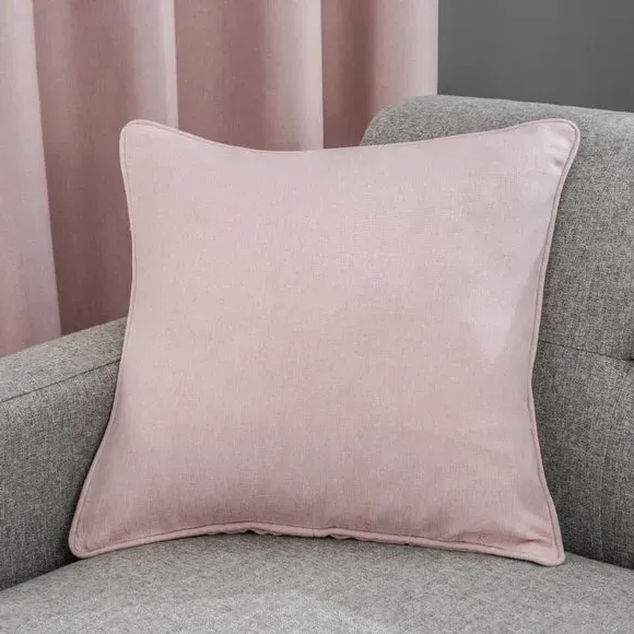 Throw Cushion with Self-Piping - Blush