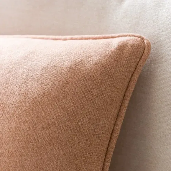 Throw Cushion with Self-Piping - Camel