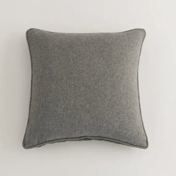 Throw Cushion with Self-Piping - Charcoal
