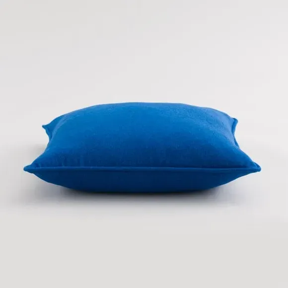 Throw Cushion with Self-Piping - Classic Blue