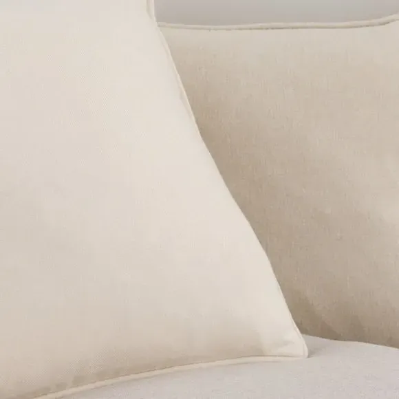 Throw Cushion with Self-Piping - Cream