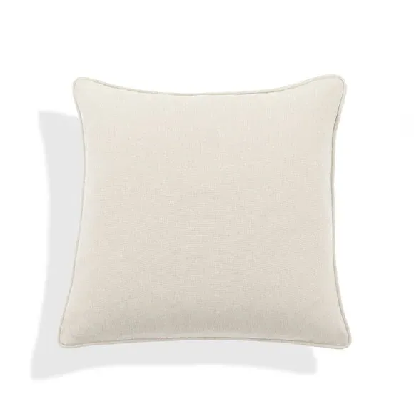 Throw Cushion with Self-Piping - Cream