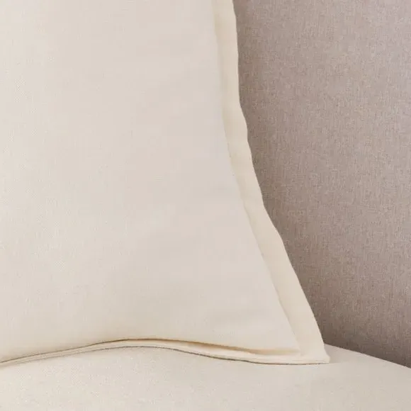 Throw Cushion with Self-Piping - Cream
