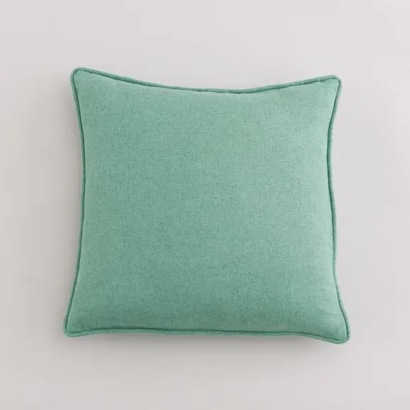 Throw Cushion with Self-Piping - Jade Mist