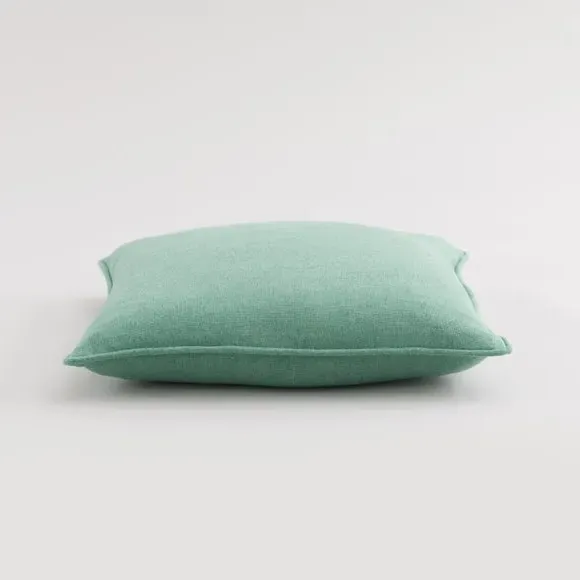Throw Cushion with Self-Piping - Jade Mist