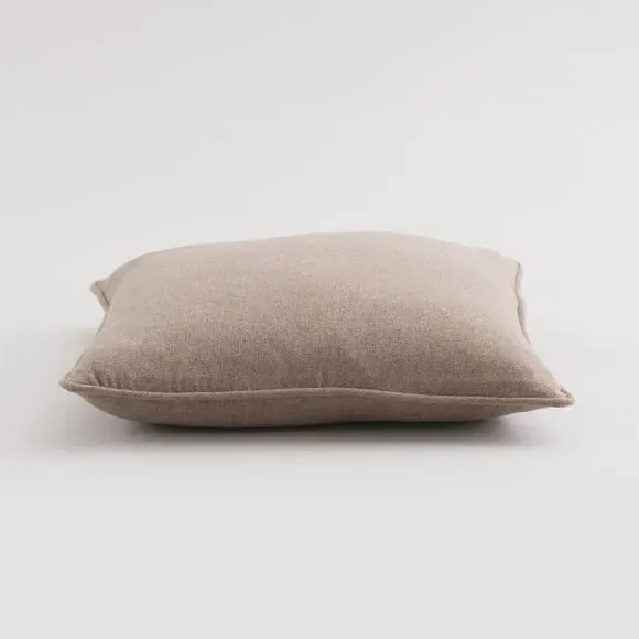 Throw Cushion with Self-Piping - Mocha