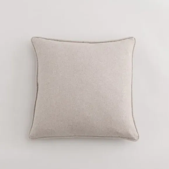 Throw Cushion with Self-Piping - Taupe
