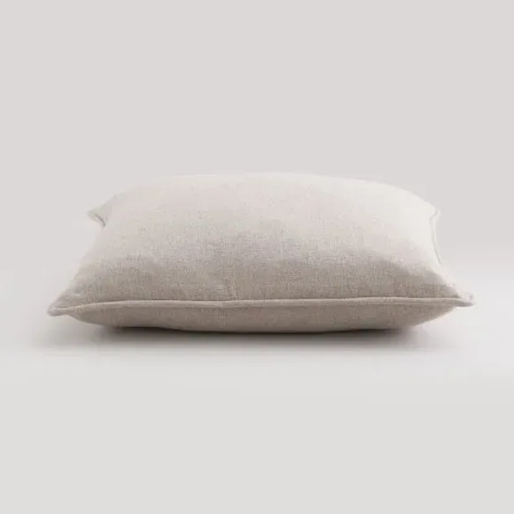 Throw Cushion with Self-Piping - Taupe