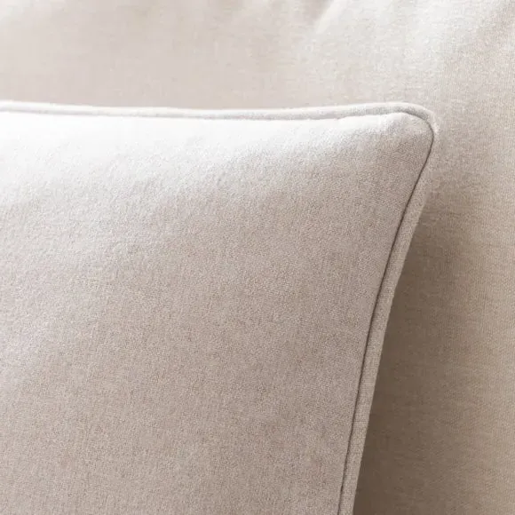 Throw Cushion with Self-Piping - Taupe