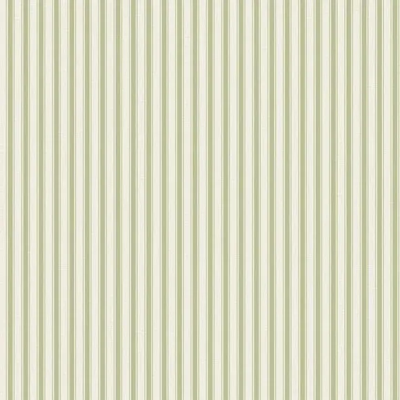 Ticking Stripe Wallpaper - Fern