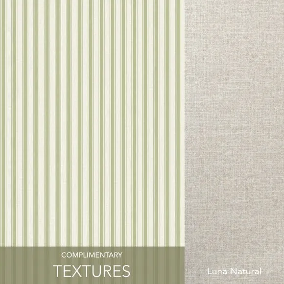 Ticking Stripe Wallpaper - Fern