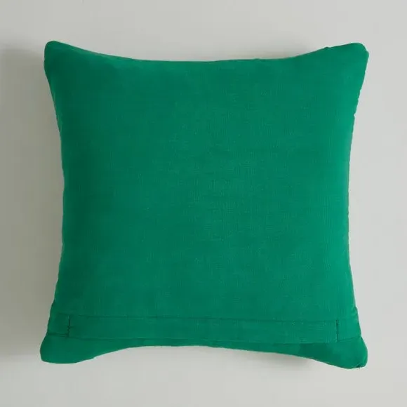Tiger Cushion with Zip - Green, Chenille