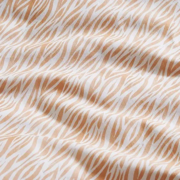 Tiger Foliage Duvet Cover Set - Orange, Polycotton
