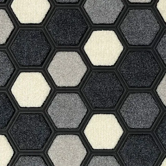 Tile Design Outdoor Doormat - Charcoal, Nylon