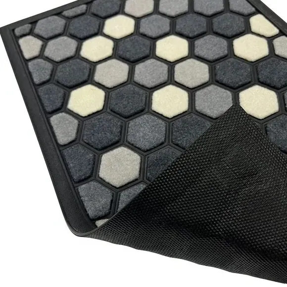 Tile Design Outdoor Doormat - Charcoal, Nylon