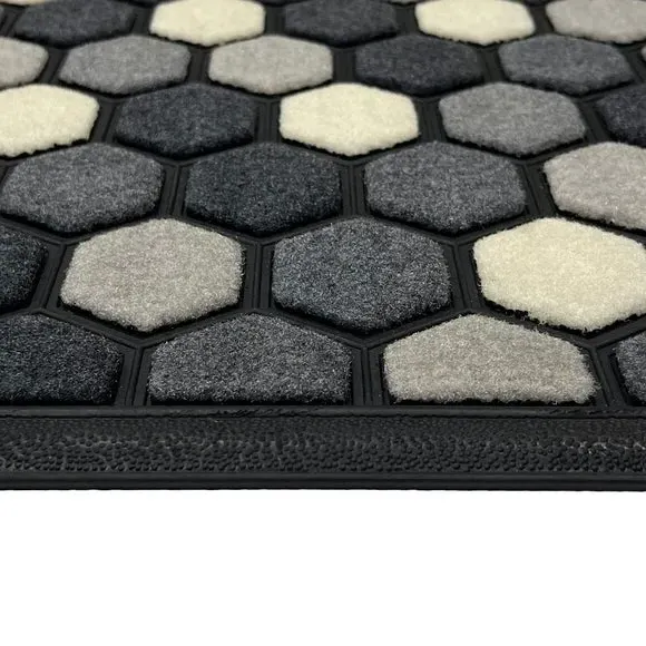 Tile Design Outdoor Doormat - Charcoal, Nylon