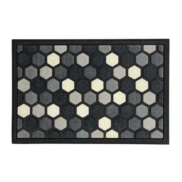 Tile Design Outdoor Doormat - Charcoal, Nylon