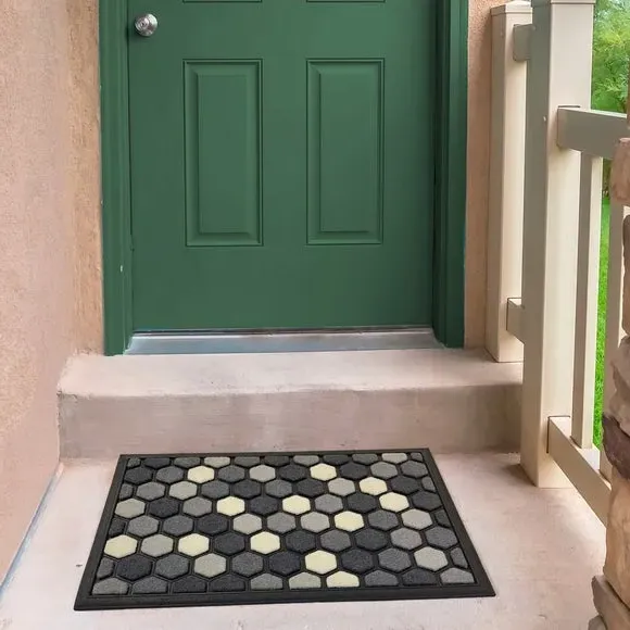 Tile Design Outdoor Doormat - Charcoal, Nylon image