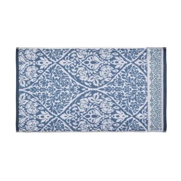 Tile Pattern Bath Towel - Blue