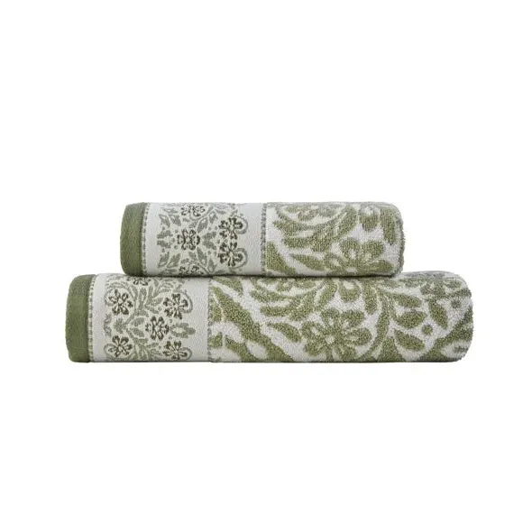 Tile Pattern Bath Towel - Green