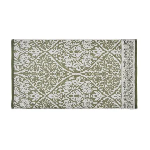 Tile Pattern Bath Towel - Green
