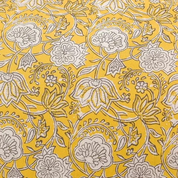 Tile Print Duvet Cover Set - Yellow, Cotton