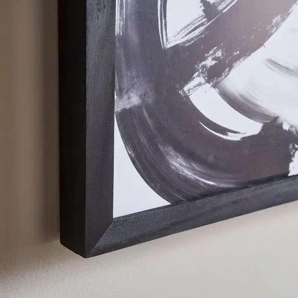 Tiled Abstract Framed Wall Art - Black