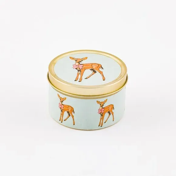 Tin Candle with Lid - Multicolor, Wax
