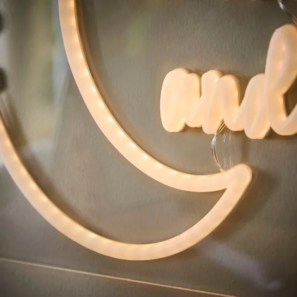 To The Moon and Back Neon Sign - Warm White