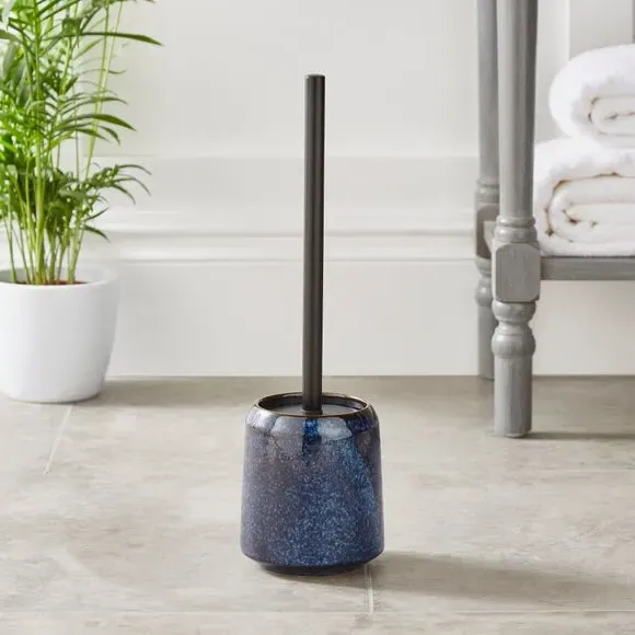Toilet Brush with Handle - Blue image