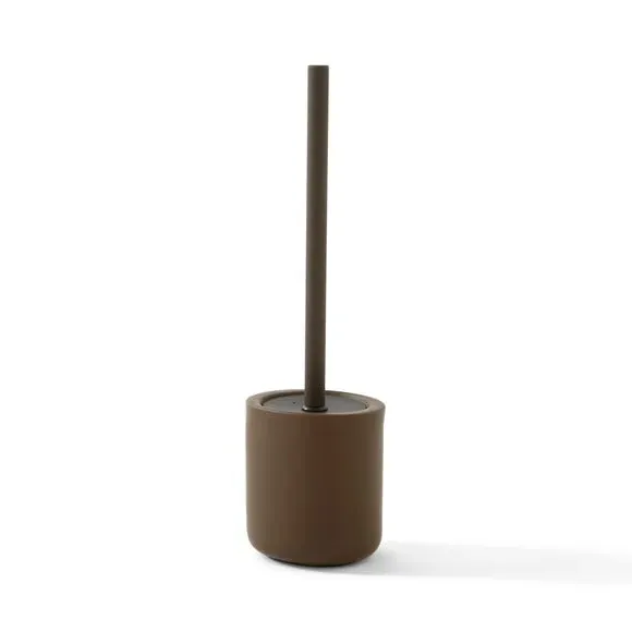 Toilet Brush with Holder - Chocolate, Ceramic