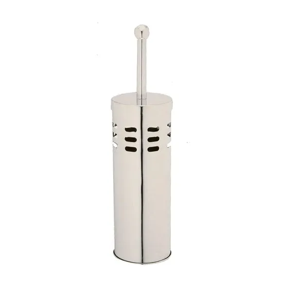 Toilet Brush with Holder - Silver image