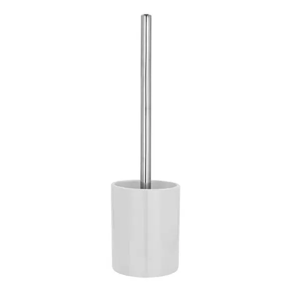 Toilet Brush with Holder - White, Ceramic image