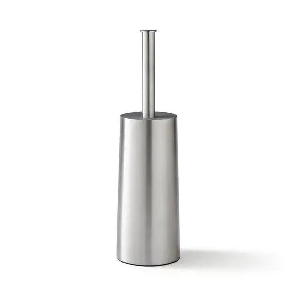 Toilet Brush with Lid - Silver, Stainless Steel