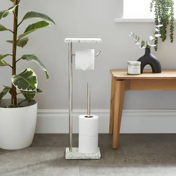 Toilet Butler with Shelf - Natural, Terrazzo image