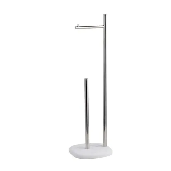 Toilet Butler with Storage - White, Marble Effect image