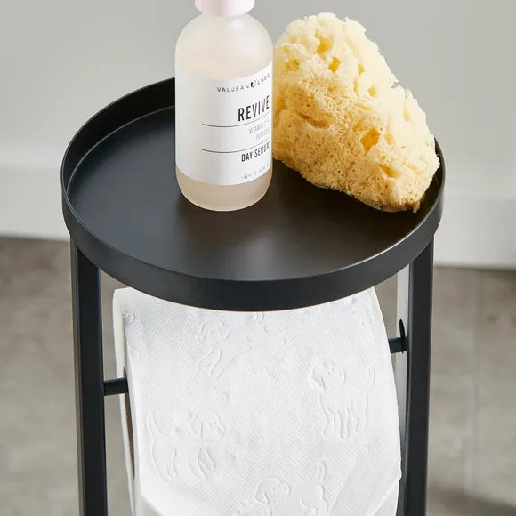 Toilet Butler with Table Storage - Black