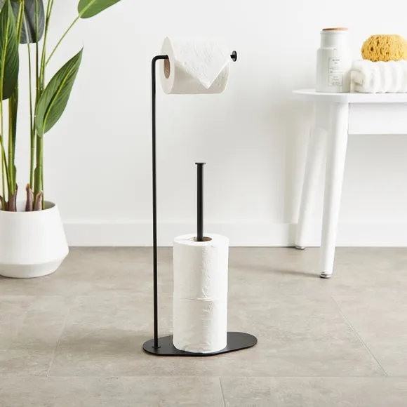 Toilet Paper Holder Stand - Black image