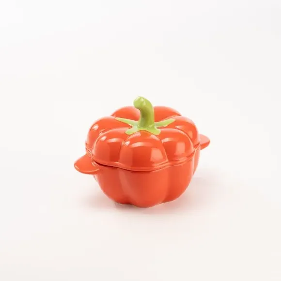 Tomato Casserole Dish - Red, Stoneware