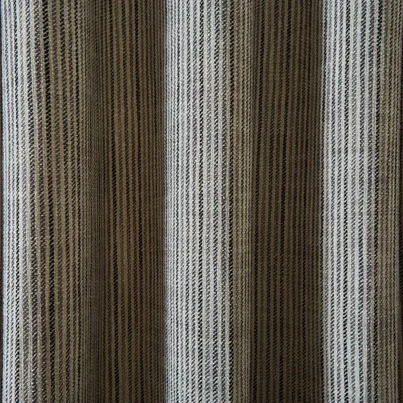 Tonal Stripe Eyelet Curtains - Monochrome