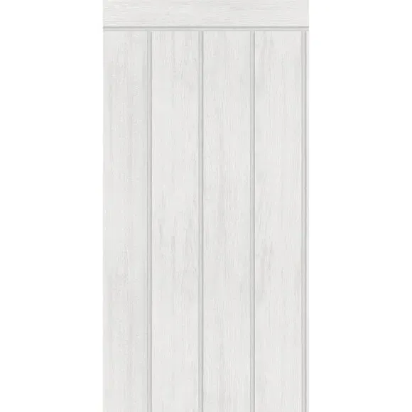 Tongue & Groove Panel Wallpaper - Grey, Non-Woven