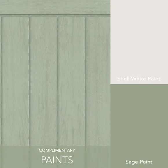 Tongue & Groove Panel Wallpaper - Sage, Non-Woven