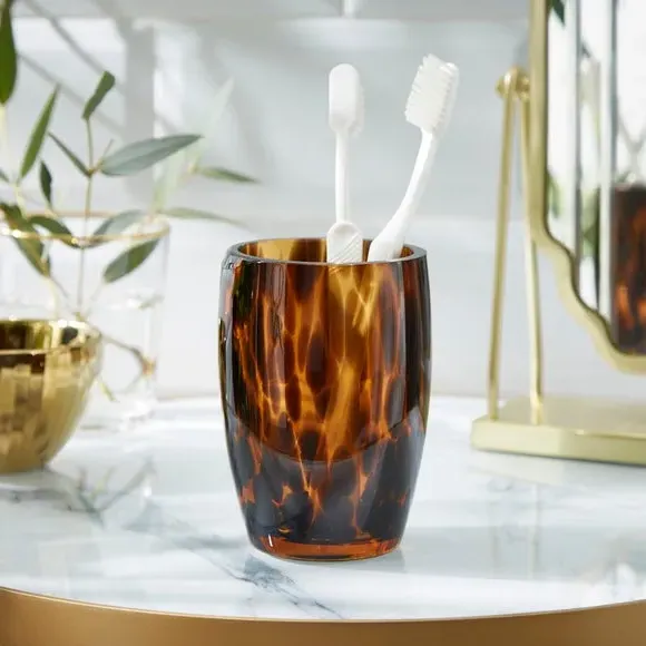 Toothbrush Holder - Brown, Glass image