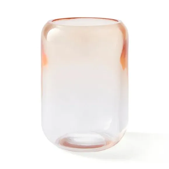 Toothbrush Holder with Ombre Design - Apricot Glass