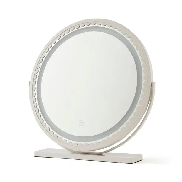Touch Dimmable Dressing Table Mirror - White